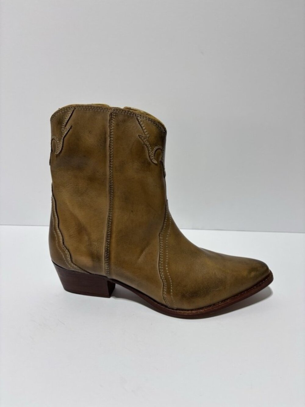 Free People Women’s New Frontier Western Boots Brown Leather, Size EUR 41, US 11